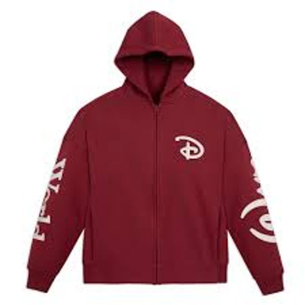 Disney Parks Burgundy Full Zip Hoodie XL Authentic Original Est. 1971 Adult